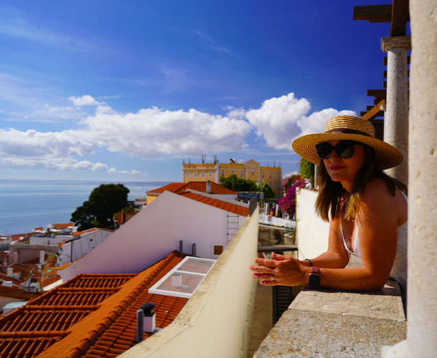 Owner Silvana Frappier in Lisbon, Portugal on a North Star Getaway